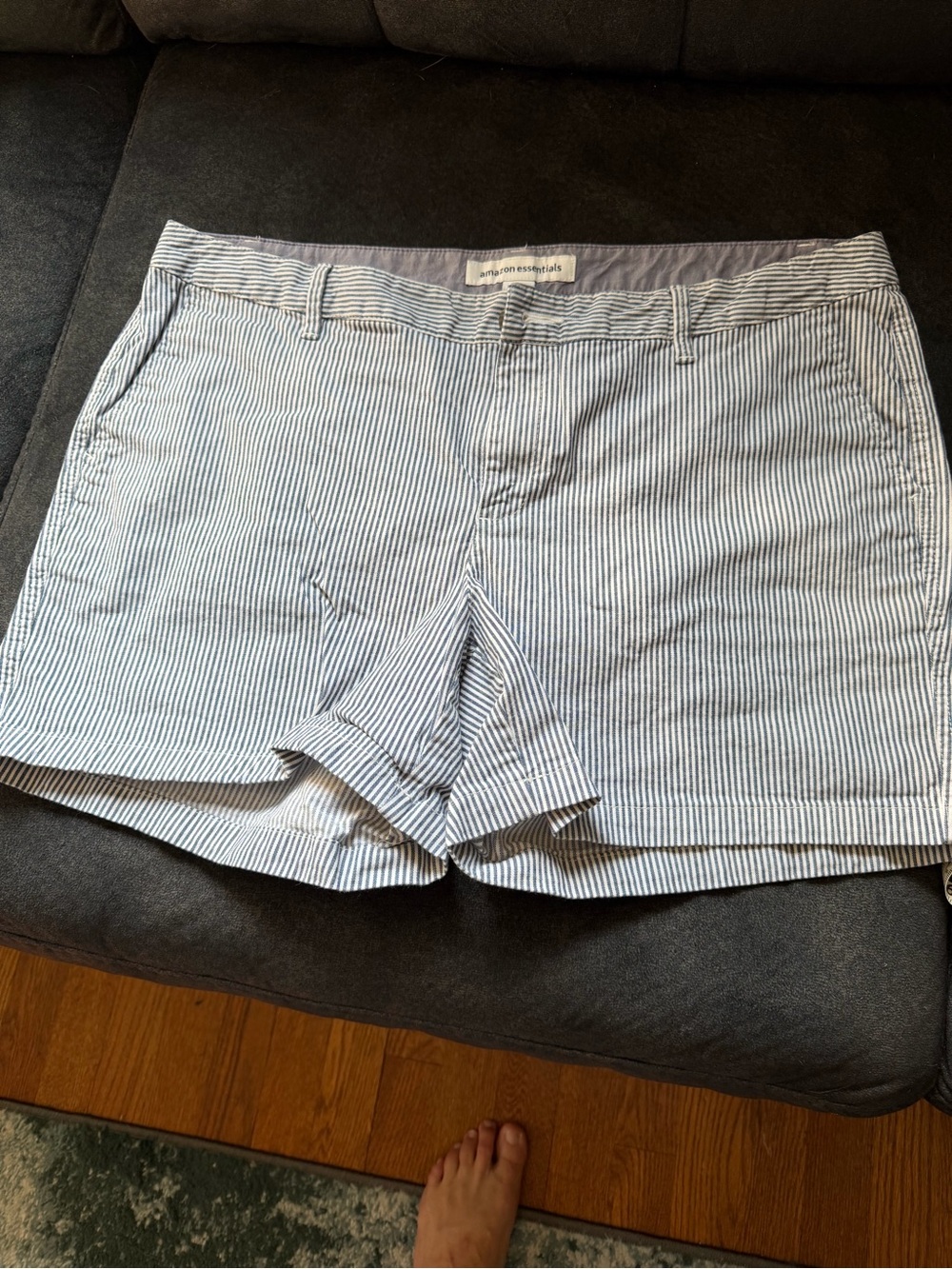 Amazon Essentials Blue and White Striped Women’s Shorts